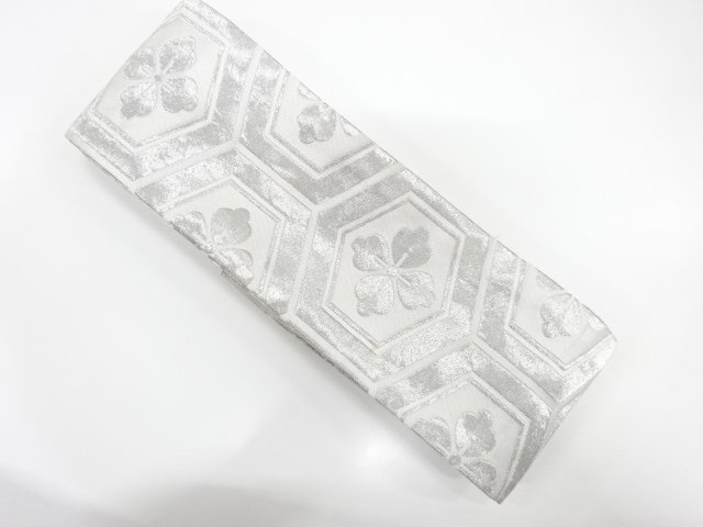 亀甲に花菱模様織り出し　踊り用男物角帯